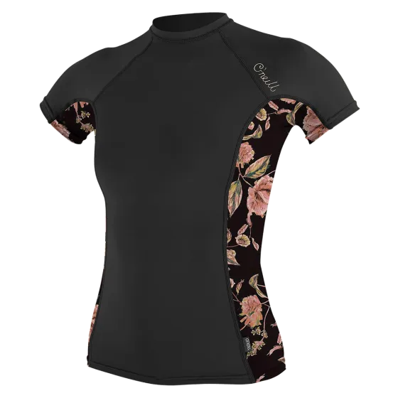 O'Neill Side Print Womens Rash Vest 2021 - Black