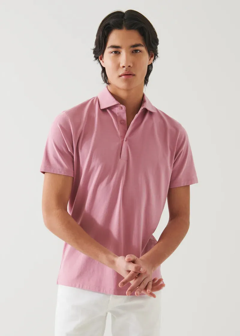 Patrick Assaraf Knit Polo- Beaujolais