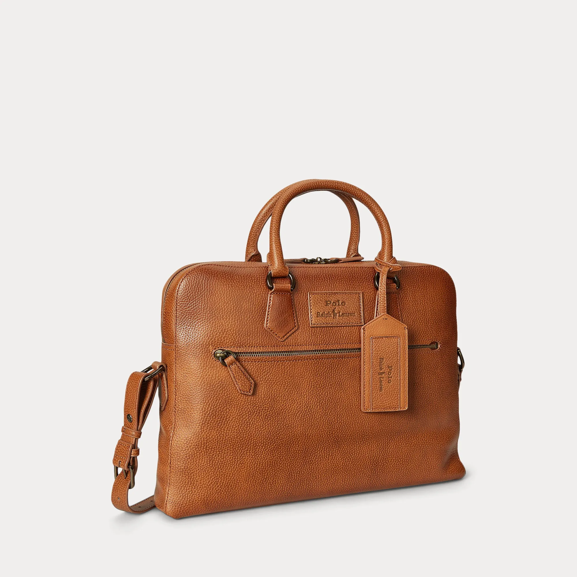 PEBBLED LEATHER COMMUTER BAG