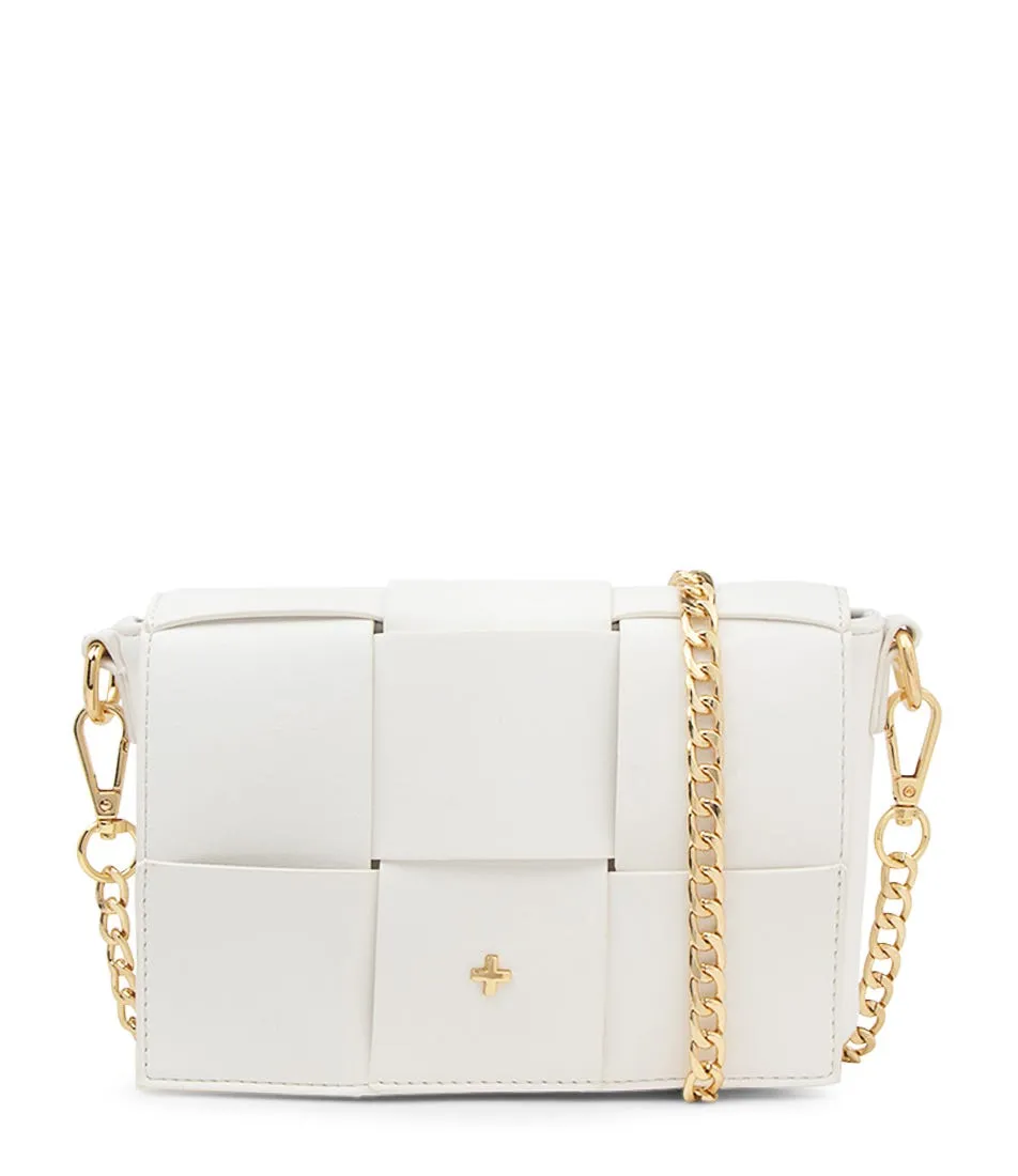 PETA & JAIN Love White Gold Cross Body Bag