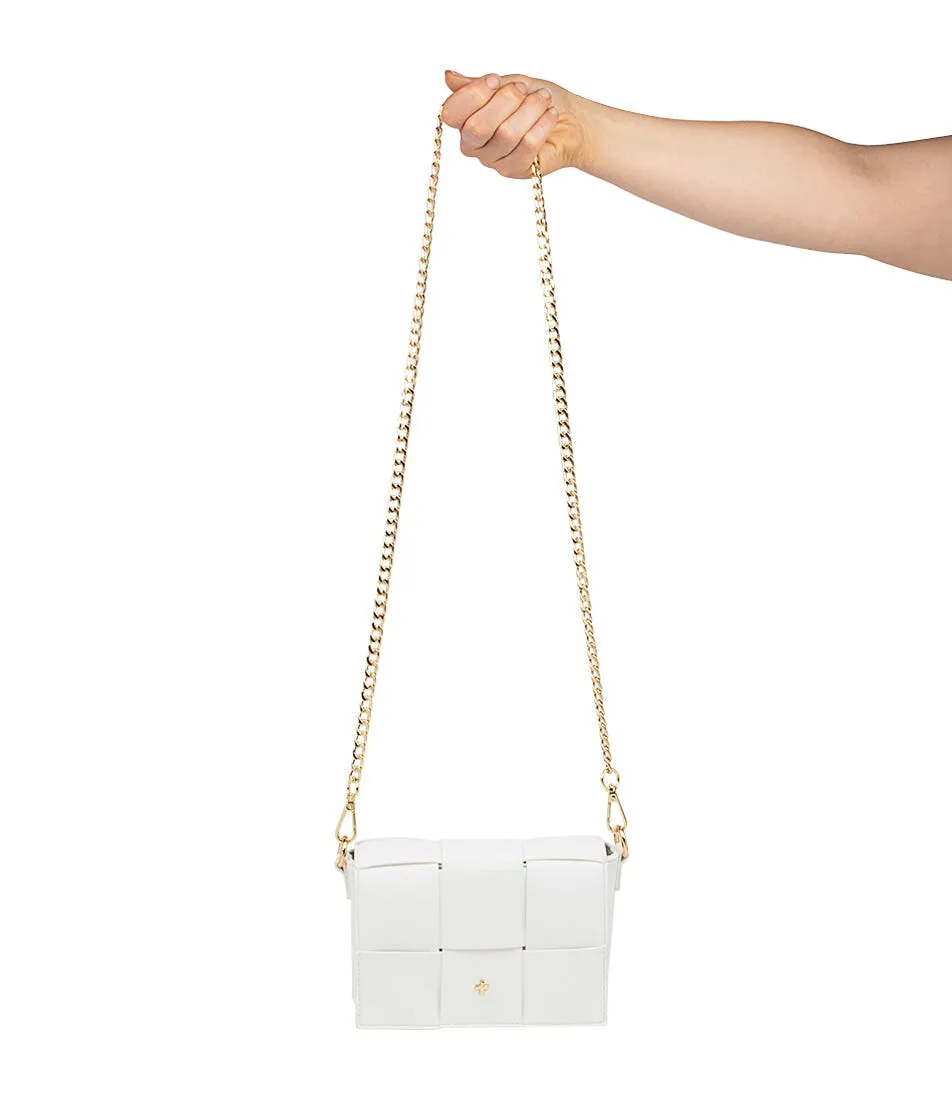 PETA & JAIN Love White Gold Cross Body Bag