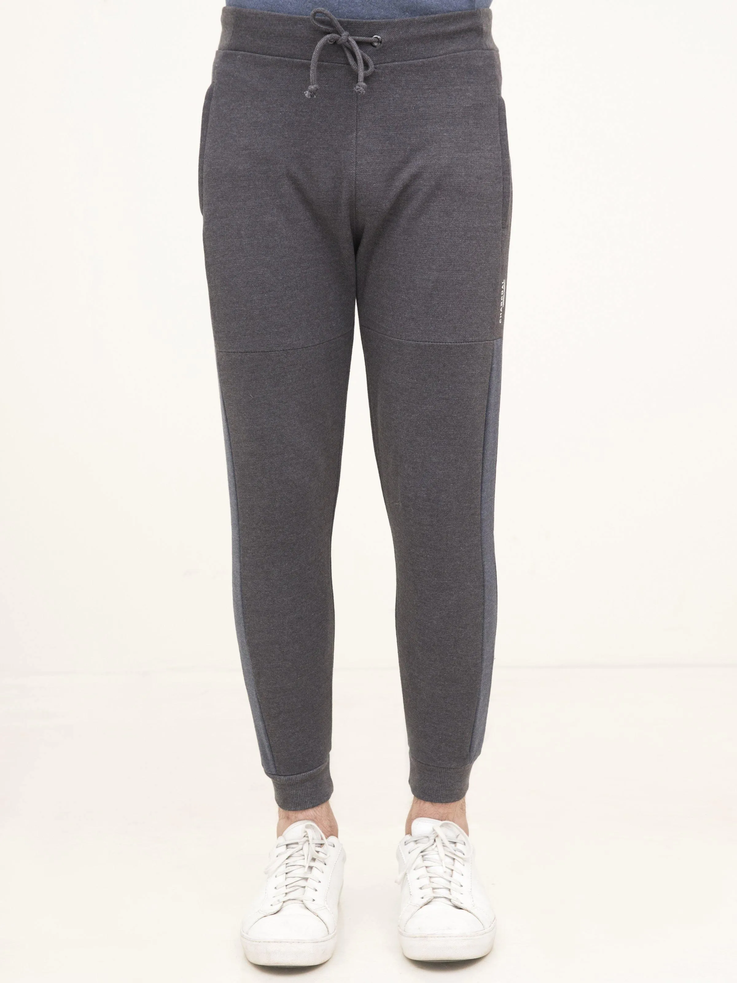 PIQUE FLEECE TROUSER DARK CHARCOAL