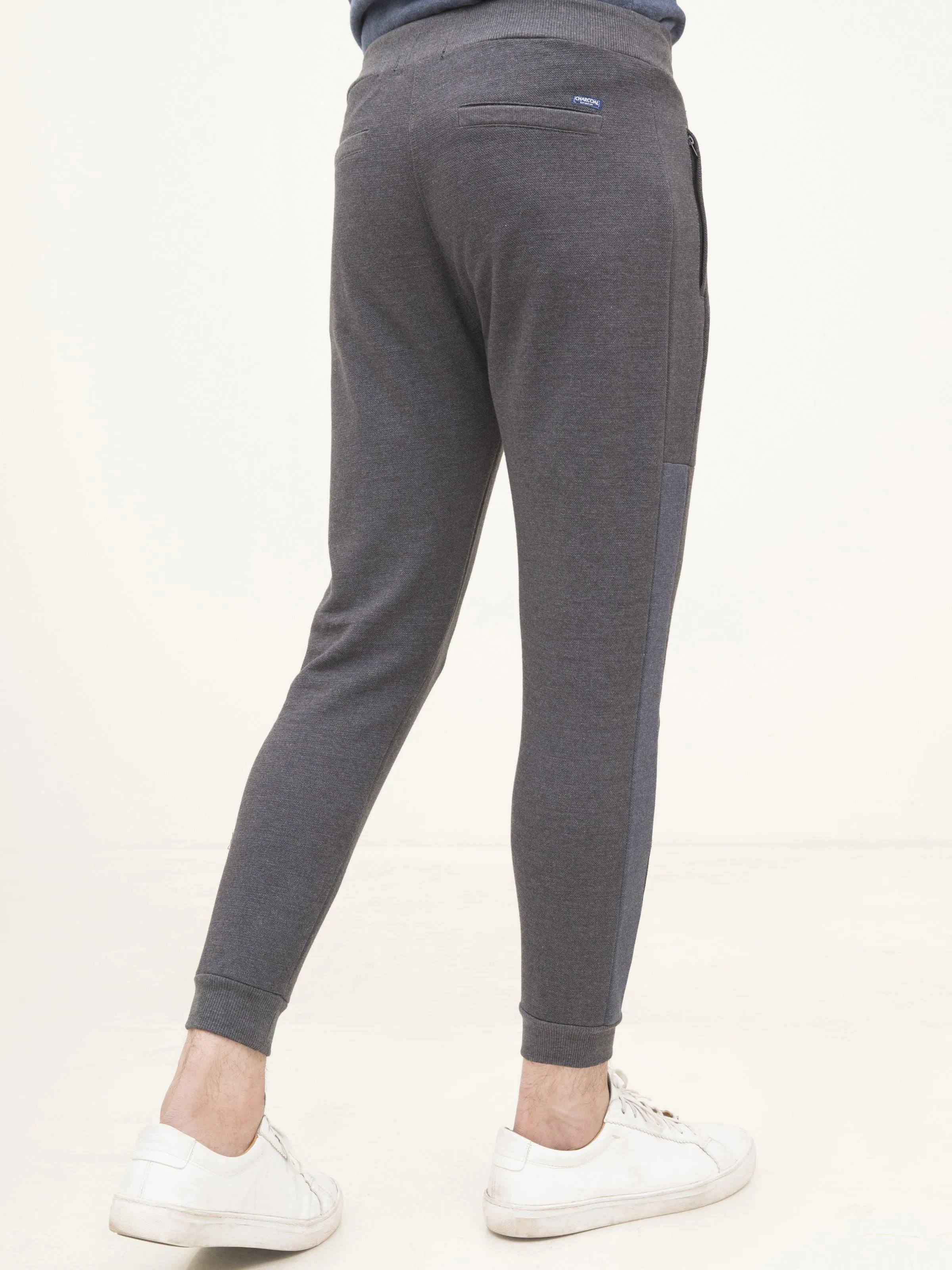 PIQUE FLEECE TROUSER DARK CHARCOAL