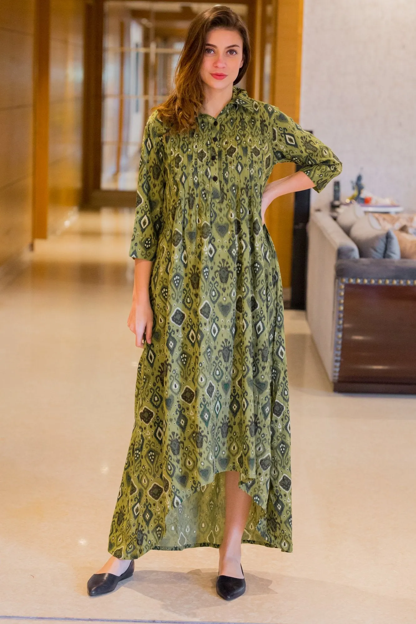 Pista Green Maternity & Nursing Kurta