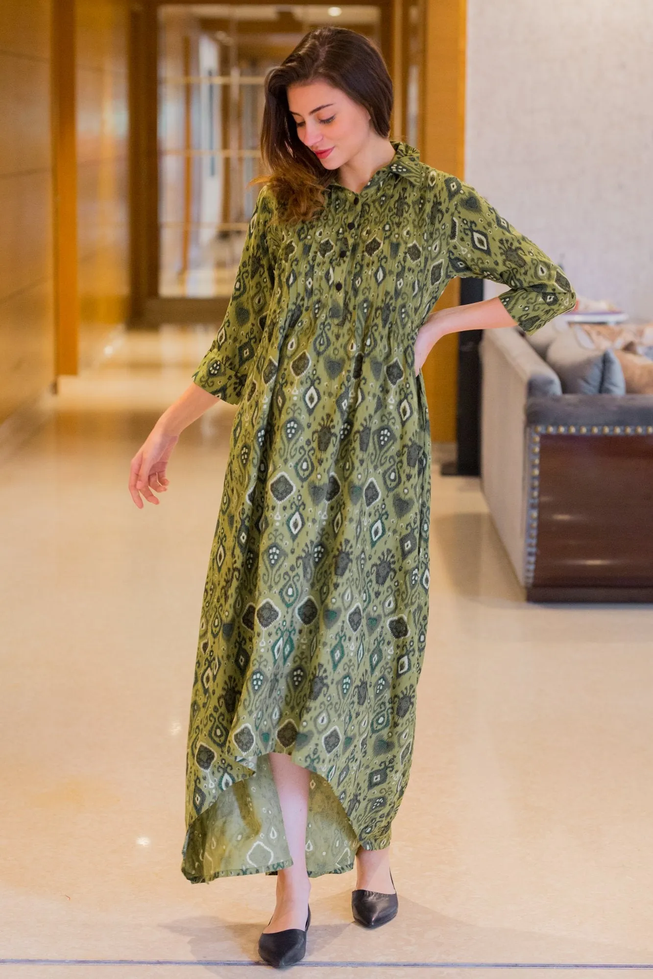 Pista Green Maternity & Nursing Kurta