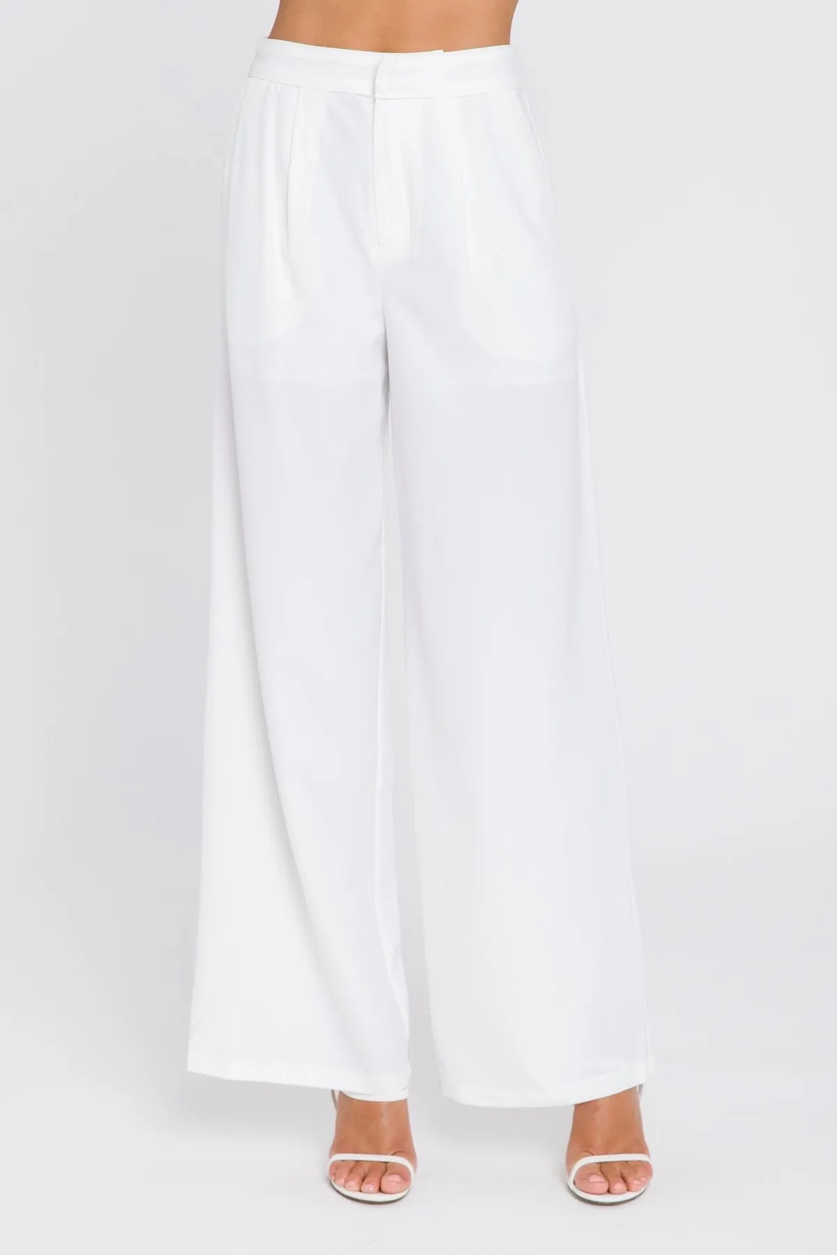 Pleated Wide Leg Pants