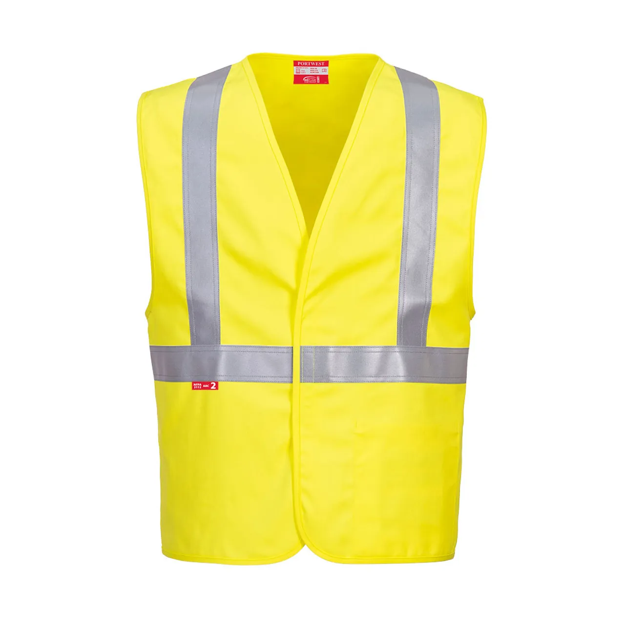 PortWest FR Class 2 Hi Vis Yellow Woven Vest UFR23