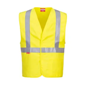 PortWest FR Class 2 Hi Vis Yellow Woven Vest UFR23