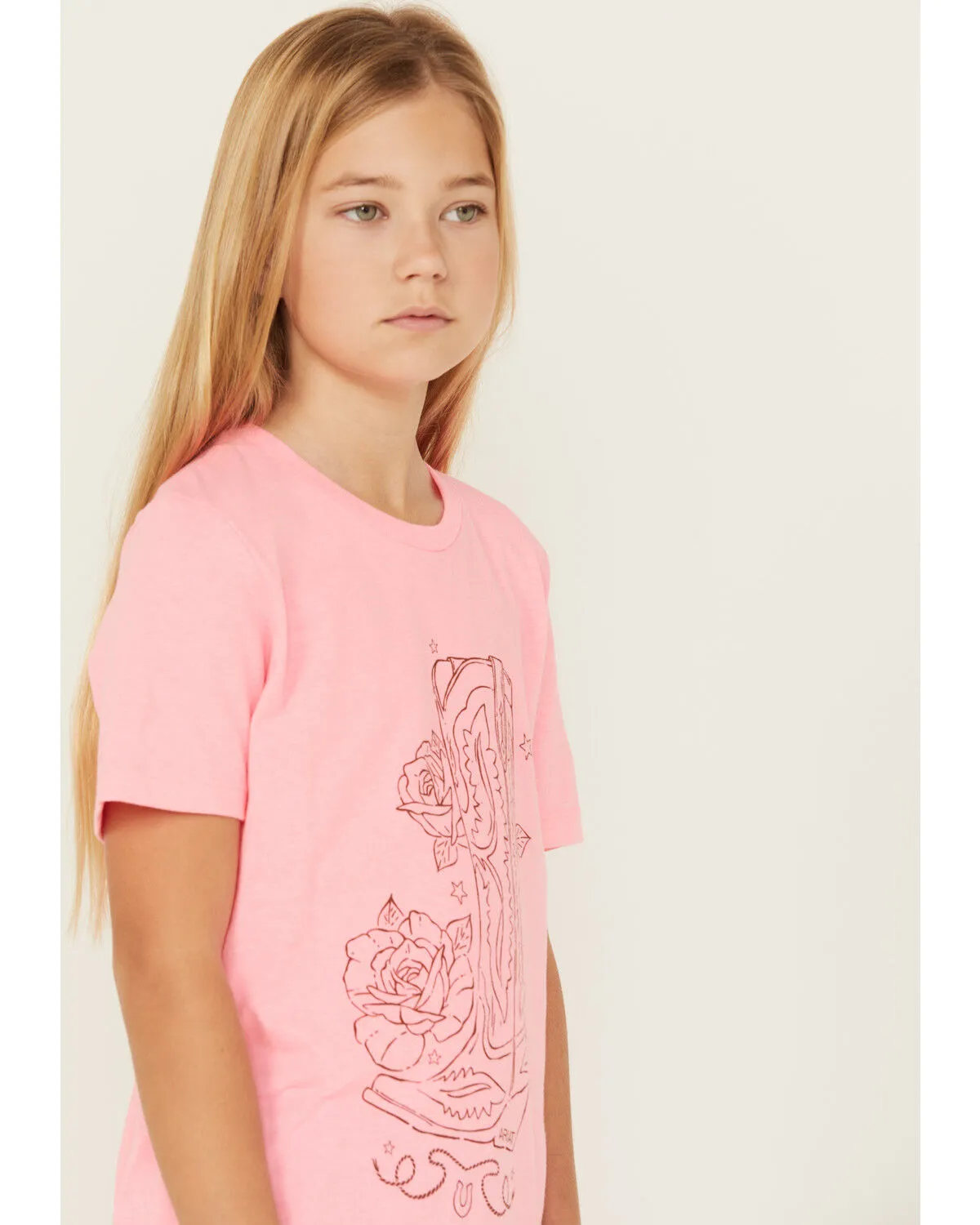 Product Name:  Ariat Girls' Boot Sketch Short Sleeve Graphic Tee