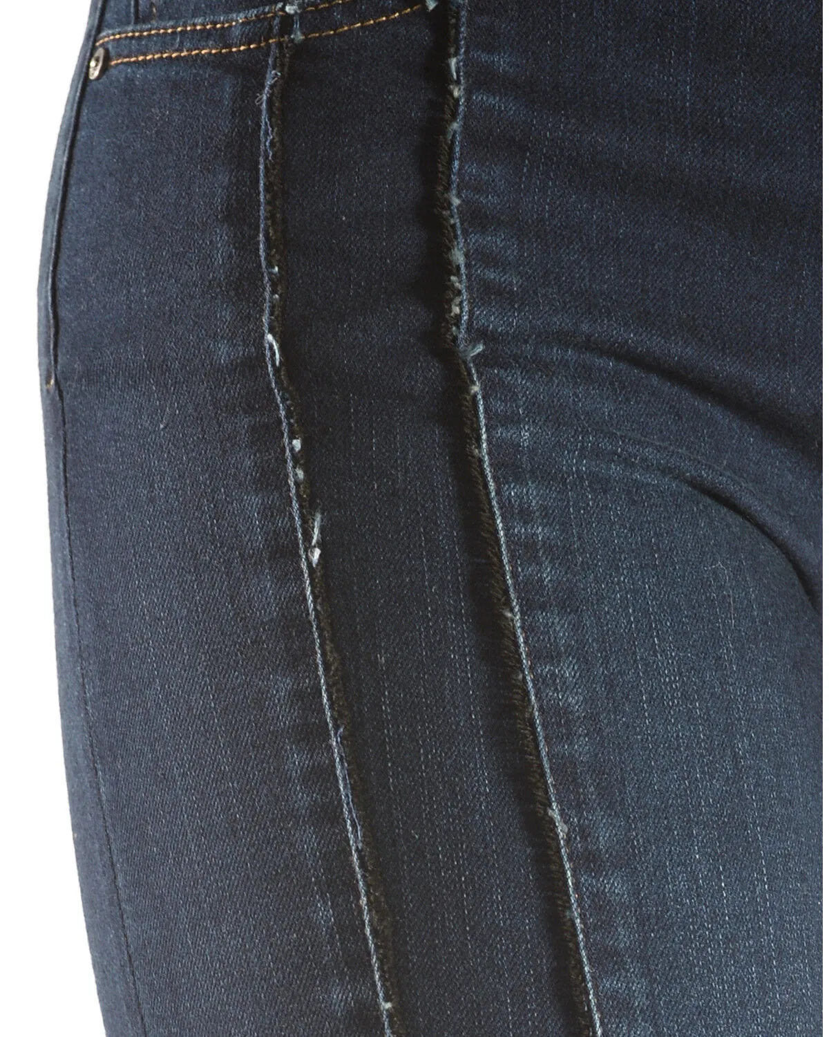 Product Name:  Tractr Women's Front Fray Panel Step Hem Jeans