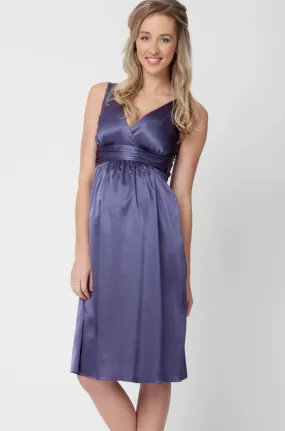 Purple Ripe Limited  Maternity Satin Maternity Occasion Dress (Like New- Large)