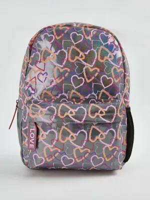 Purple Shimmer Heart Backpack Swim Bag and Pencil Case | Kids | George at ASDA