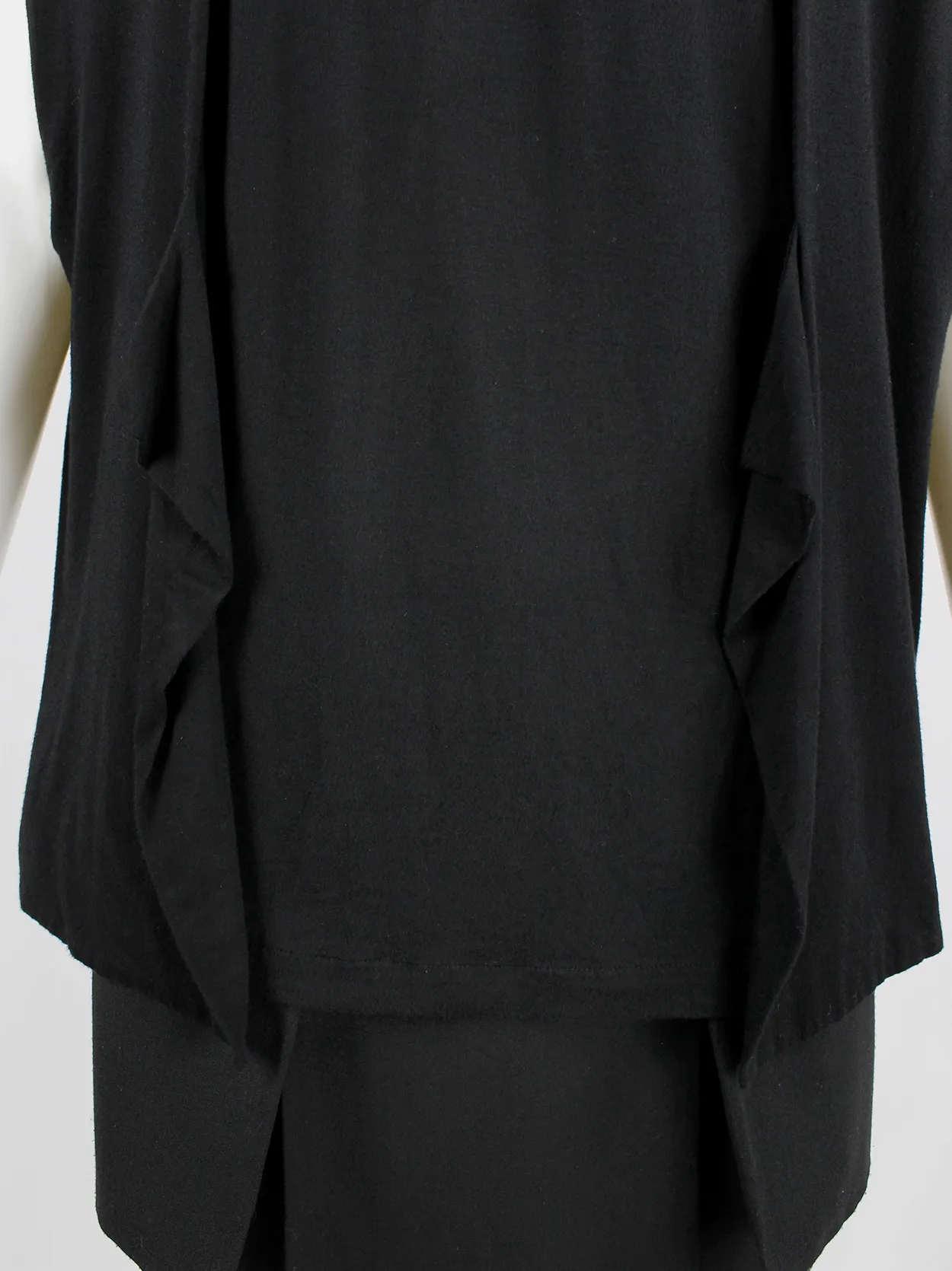 Rad by Rad Hourani black sleeveless top with attached geometric panels