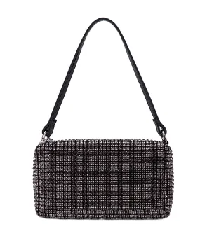 Rhinestone & Leather Evening Bag