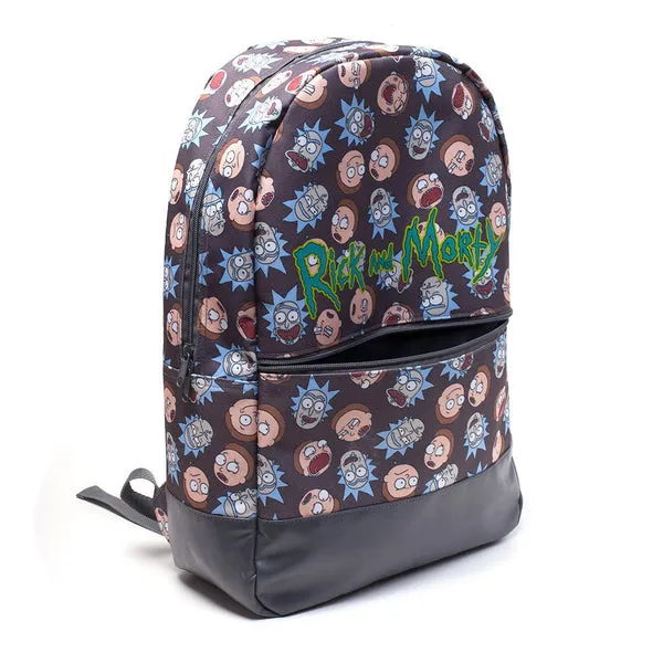 Rick and Morty Face Print Backpack