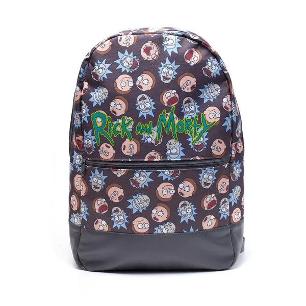 Rick and Morty Face Print Backpack