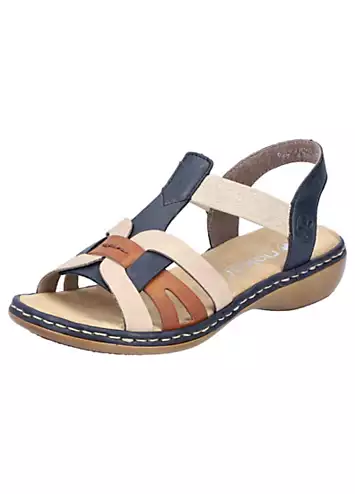 Rieker 65918 Ladies Multi Elasticated Sandals | Grattan