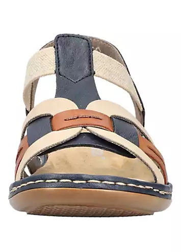 Rieker 65918 Ladies Multi Elasticated Sandals | Grattan