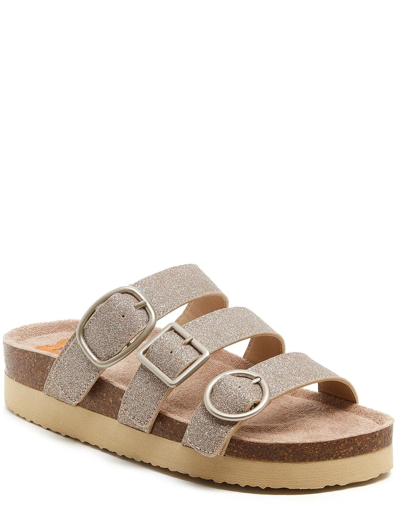 Rocket Dog Ashley BraidedGlitter Slider Sandals - Gold