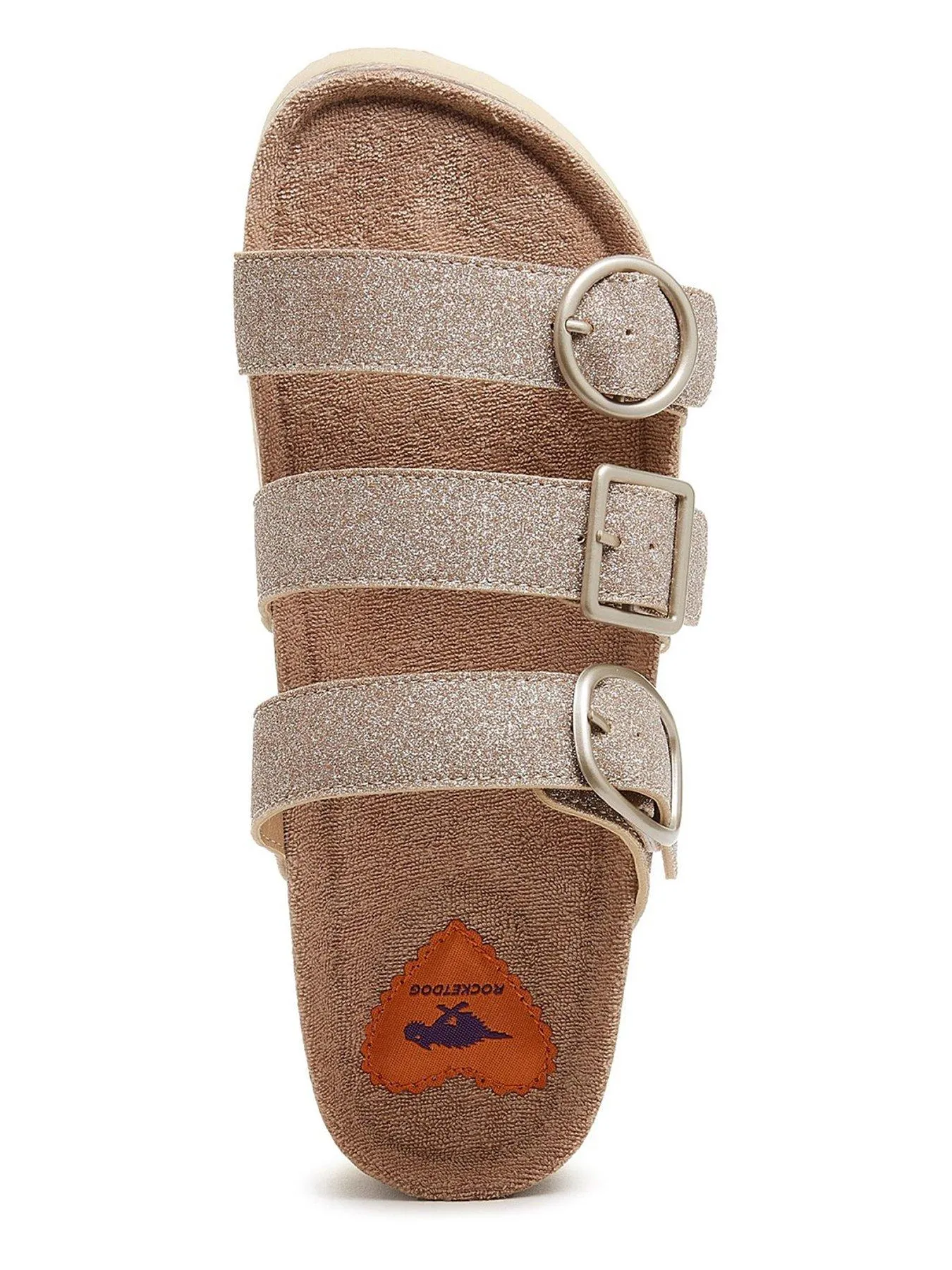 Rocket Dog Ashley BraidedGlitter Slider Sandals - Gold