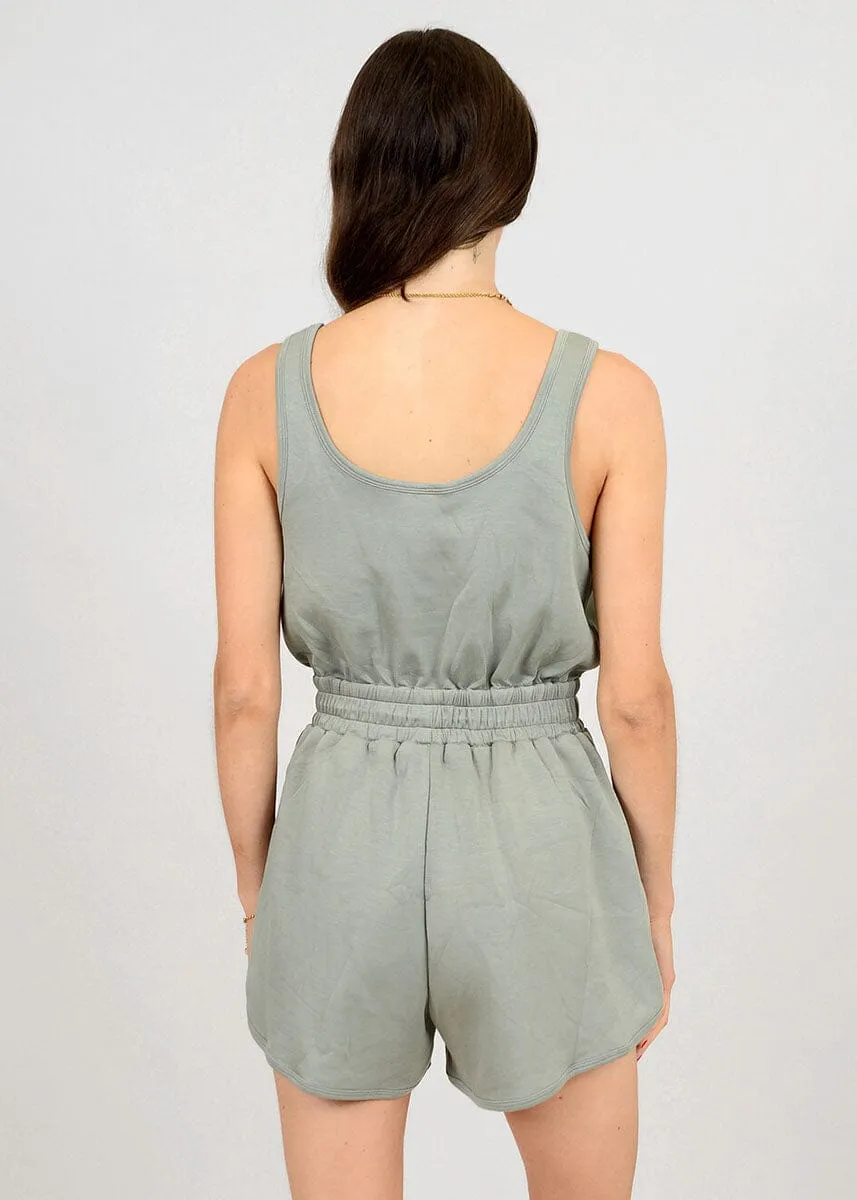 Rumis Tank Romper - Sage