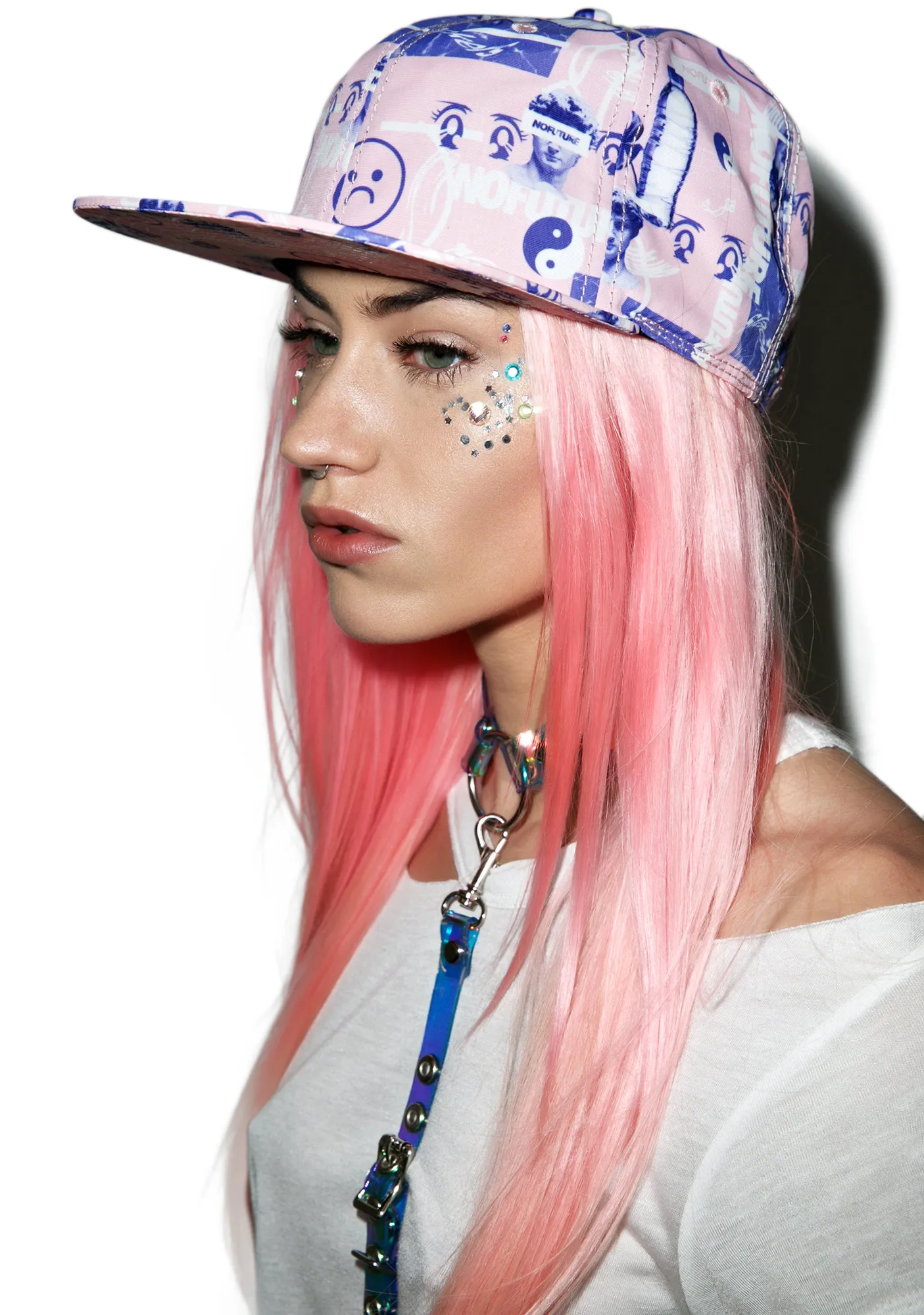 Sad Face Cyber Punk Hat-