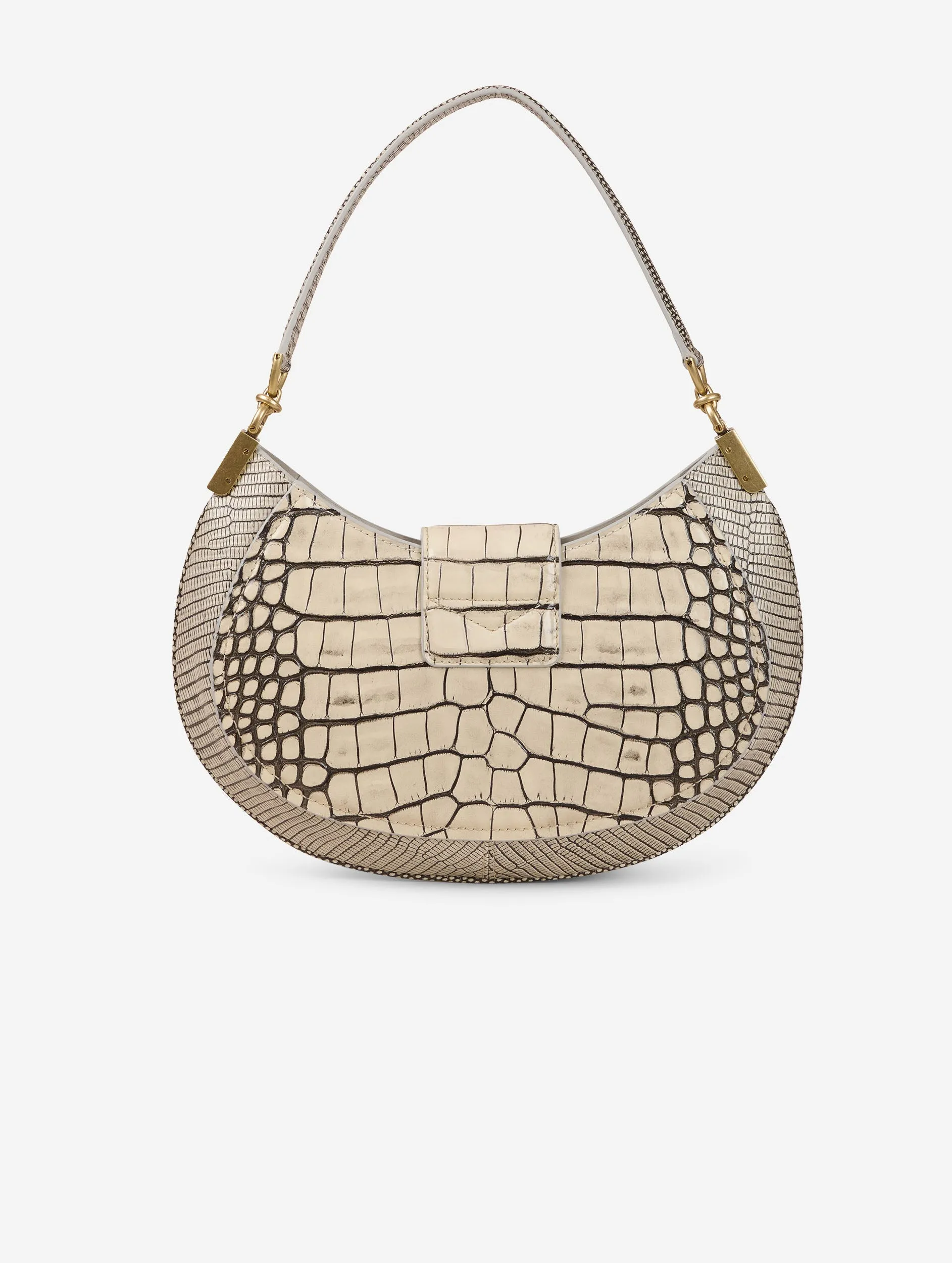 Sand embossed leather KISS ME bag