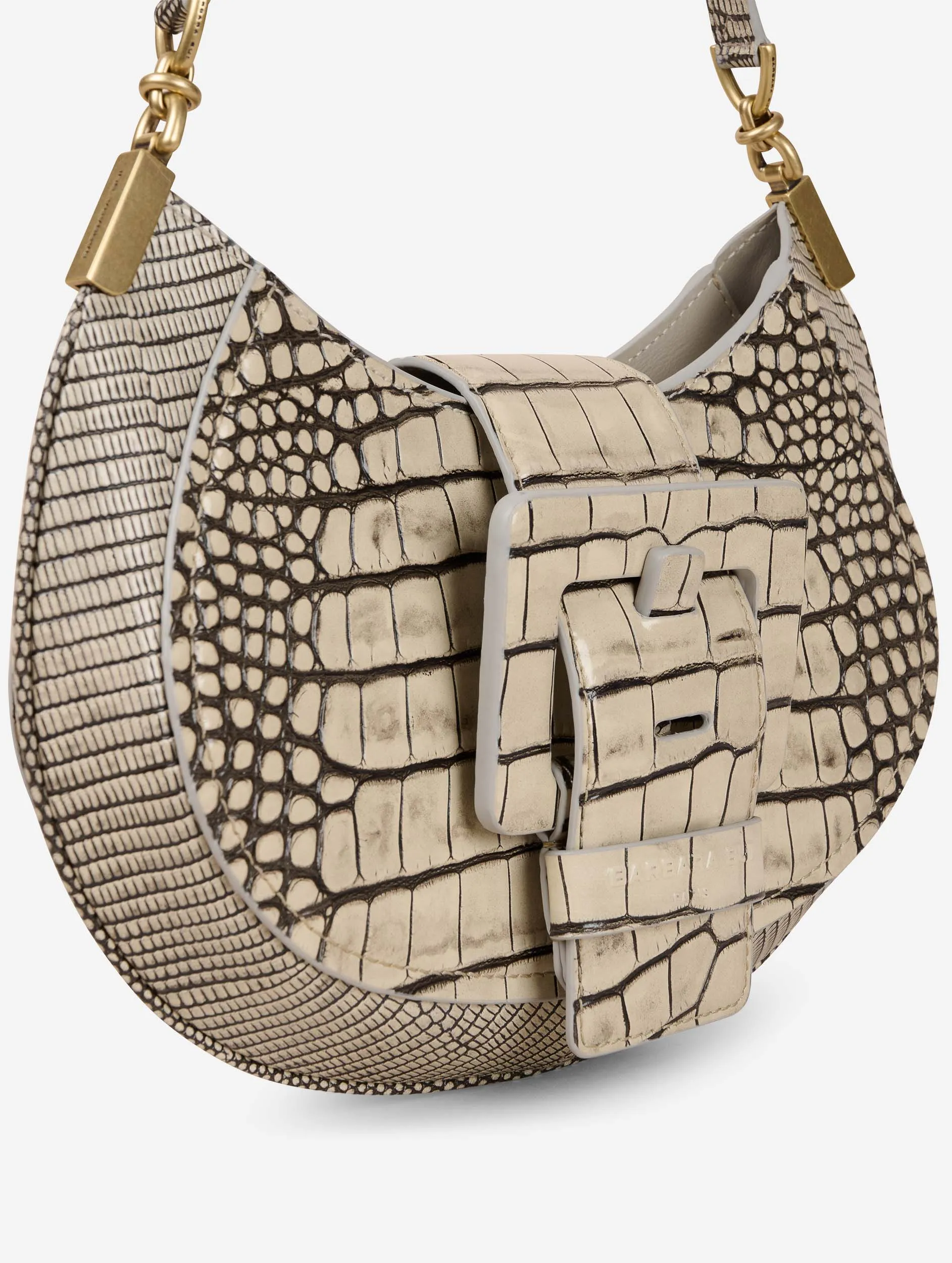 Sand embossed leather KISS ME bag