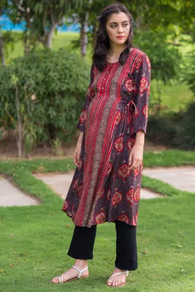 Scarlet Brown Maternity & Nursing Kurta