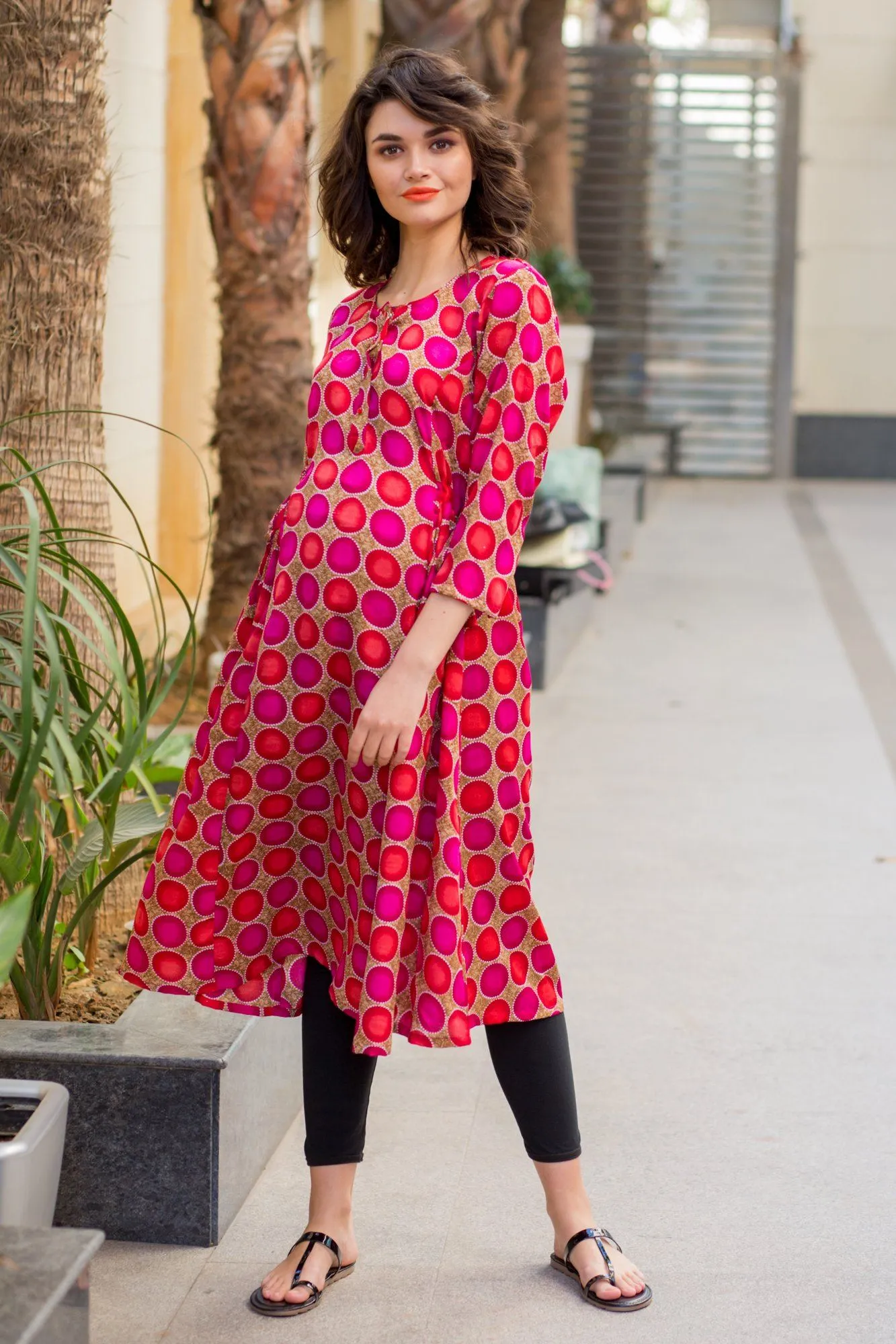 Shades of Pink Maternity & Nursing Kurta