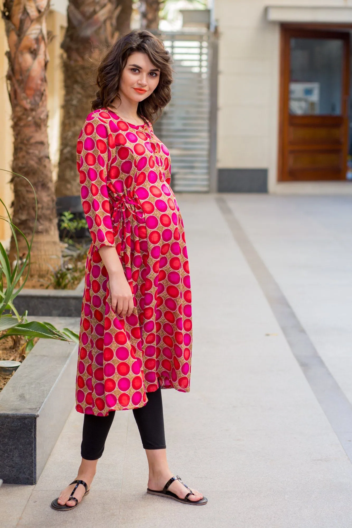 Shades of Pink Maternity & Nursing Kurta