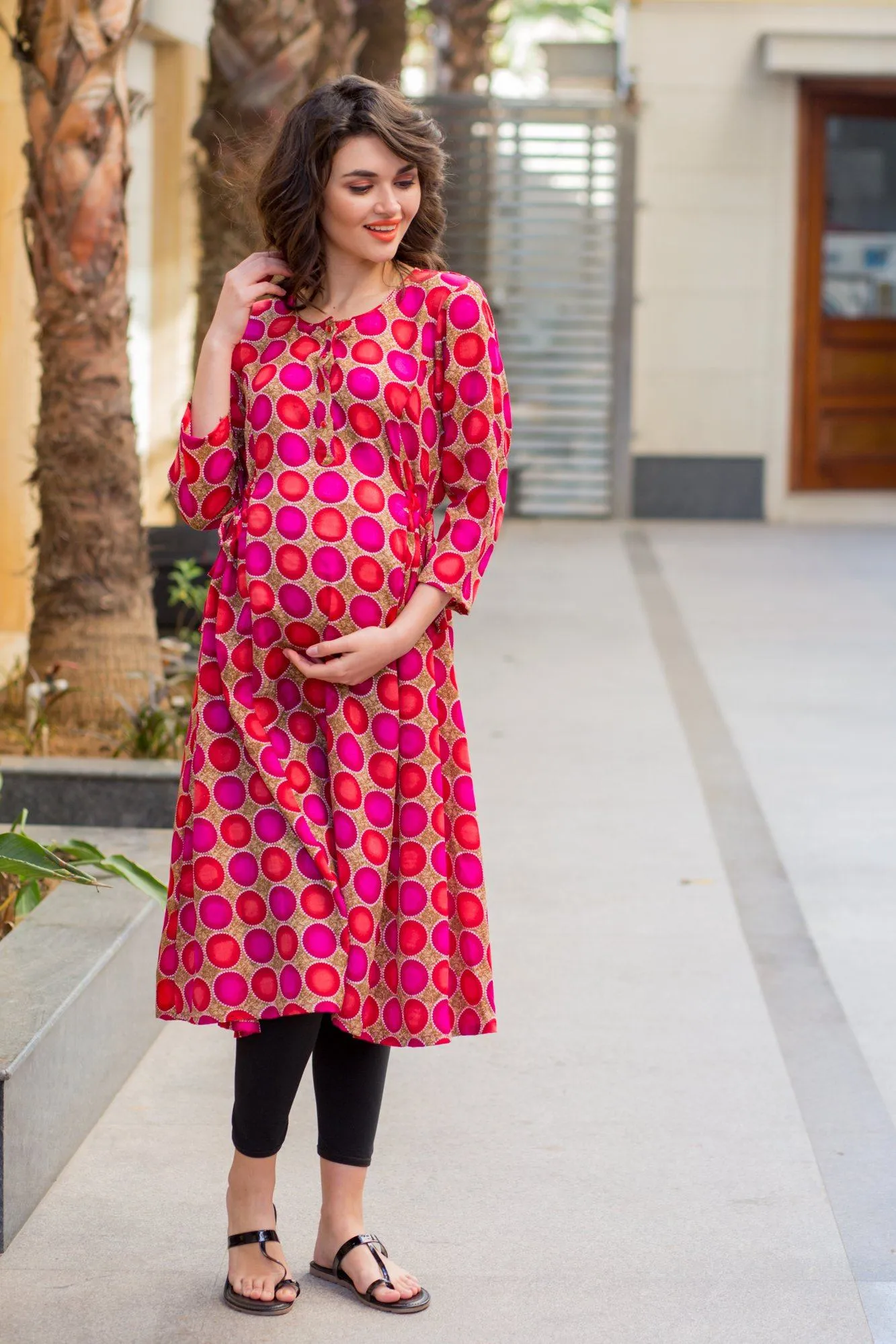 Shades of Pink Maternity & Nursing Kurta