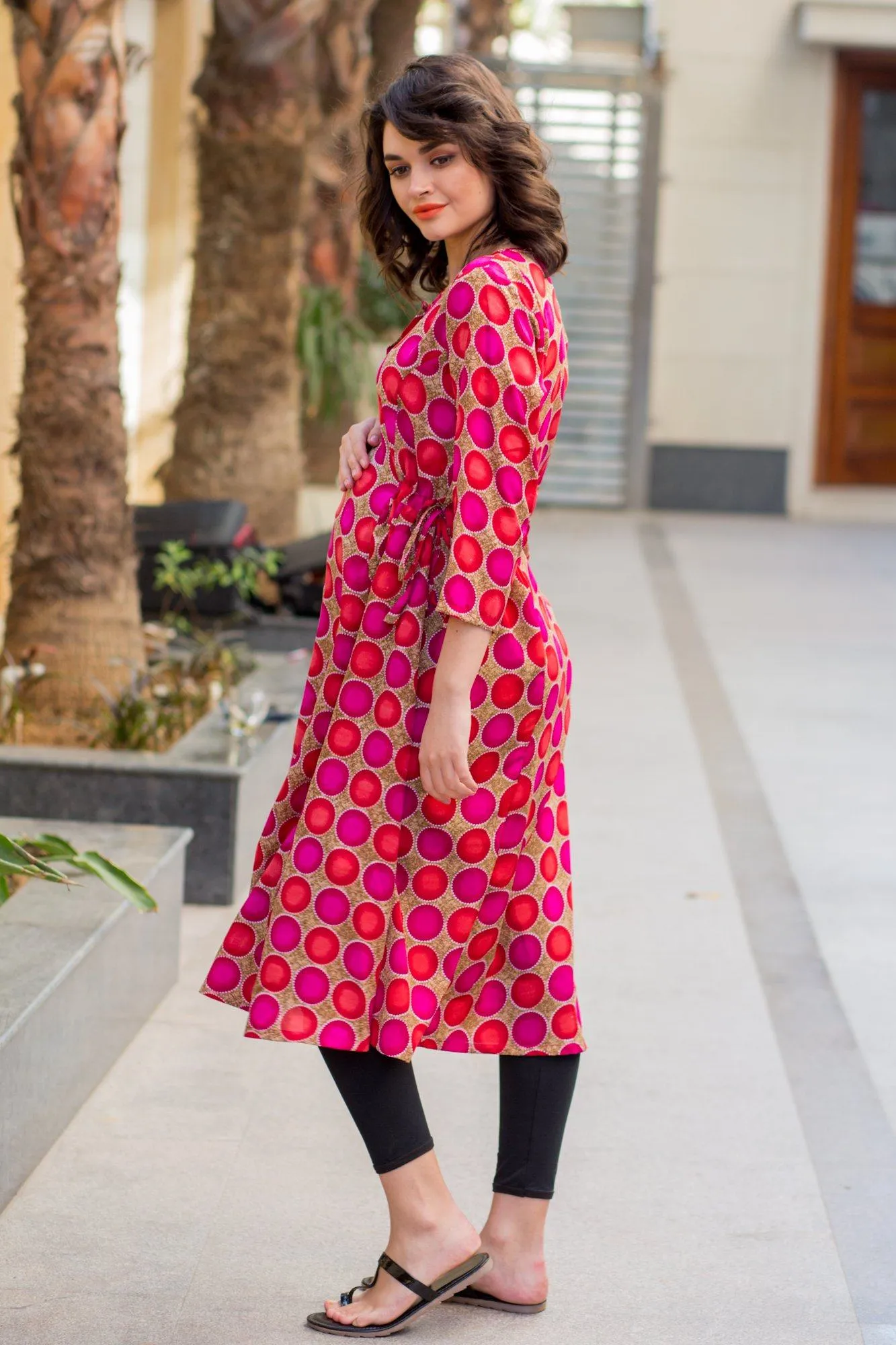 Shades of Pink Maternity & Nursing Kurta