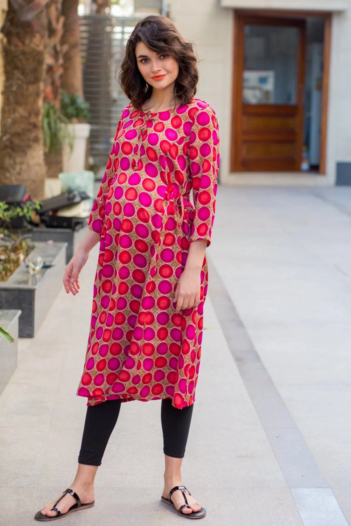 Shades of Pink Maternity & Nursing Kurta