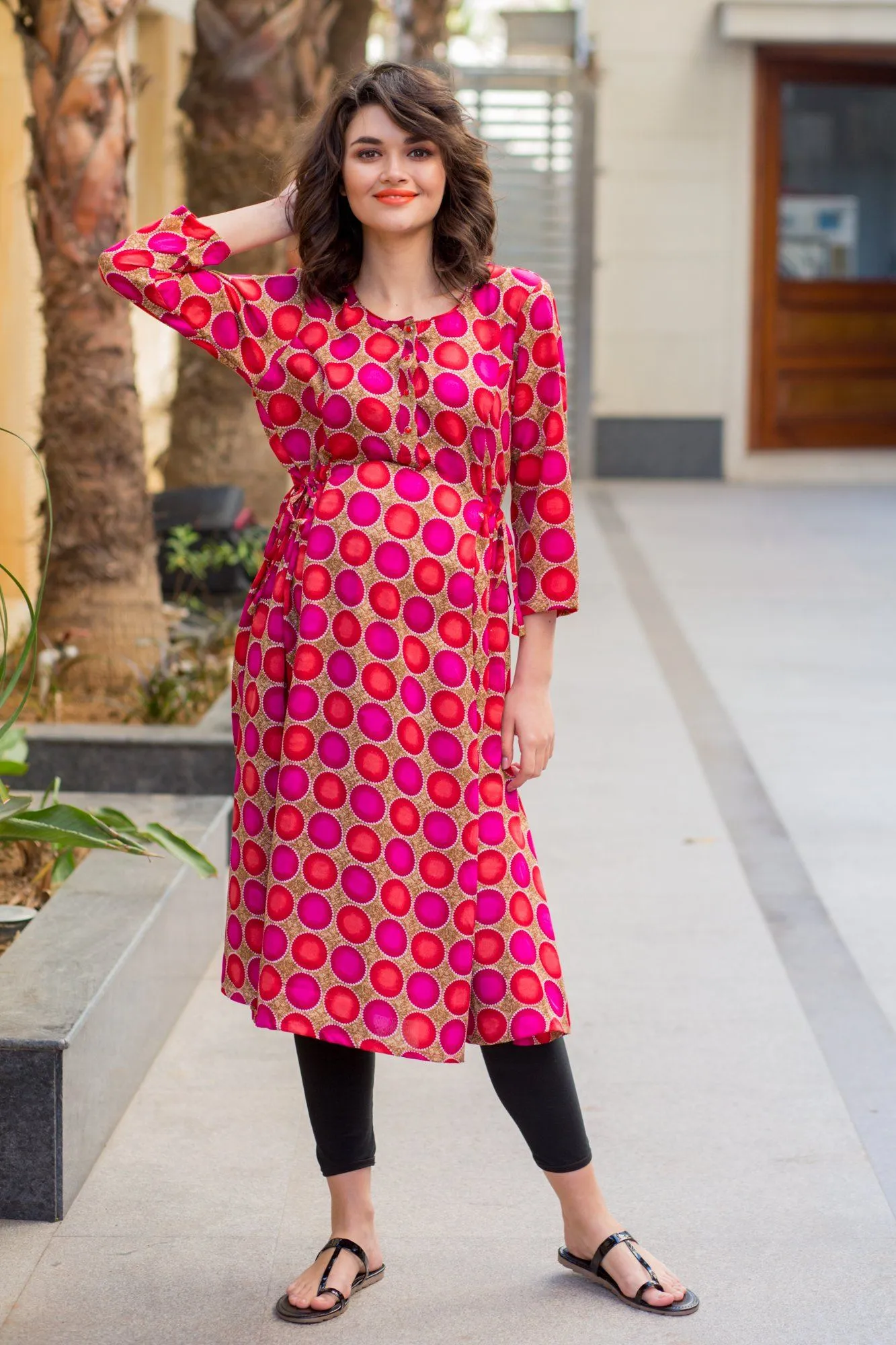 Shades of Pink Maternity & Nursing Kurta