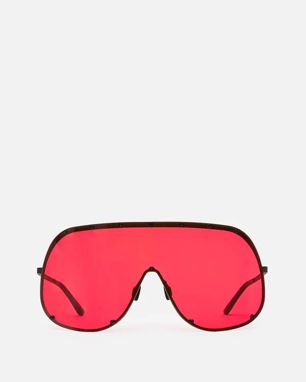 Shield Sunglasses - Black/Red