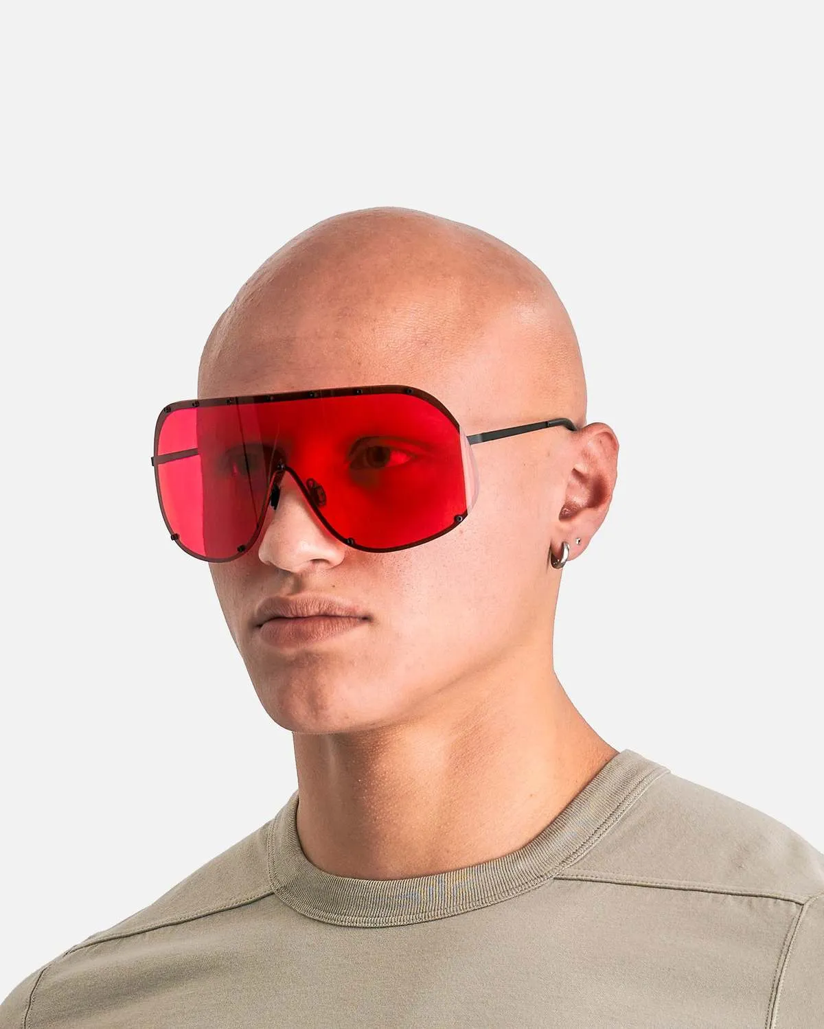 Shield Sunglasses - Black/Red