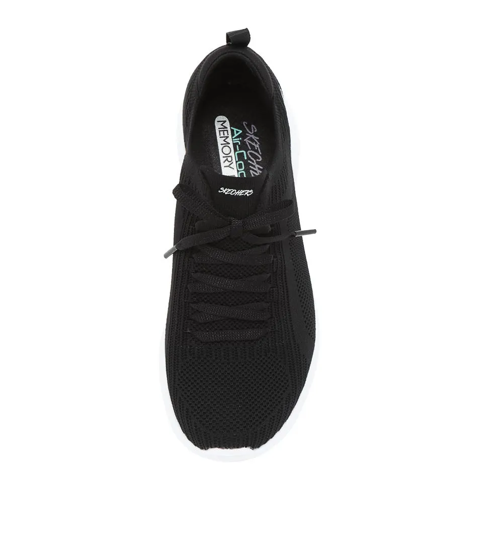 SKECHERS Ultra Flex 3.0 Black White Knit Sneakers