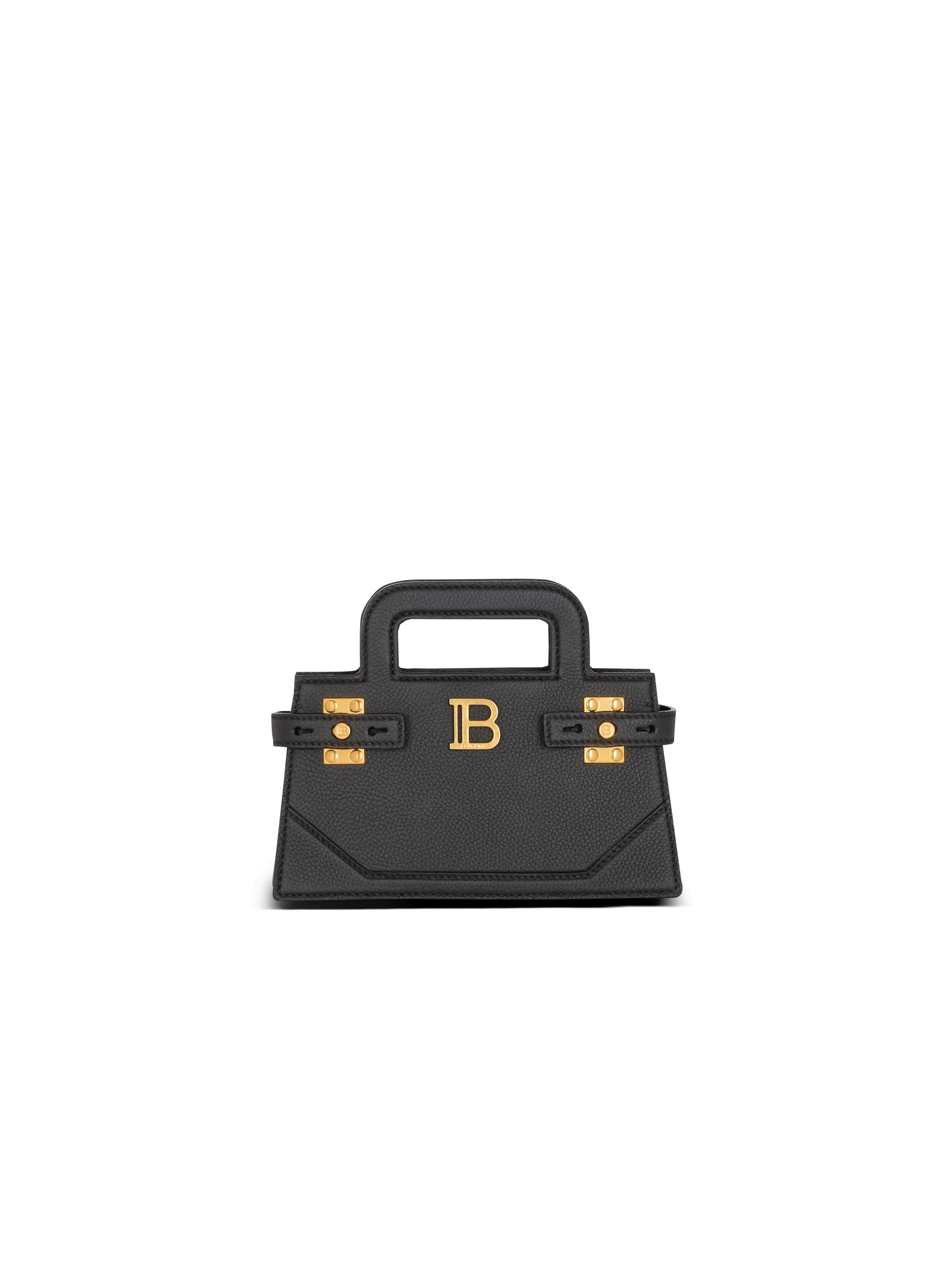 Small B-Buzz Top Handle bag in grained leather