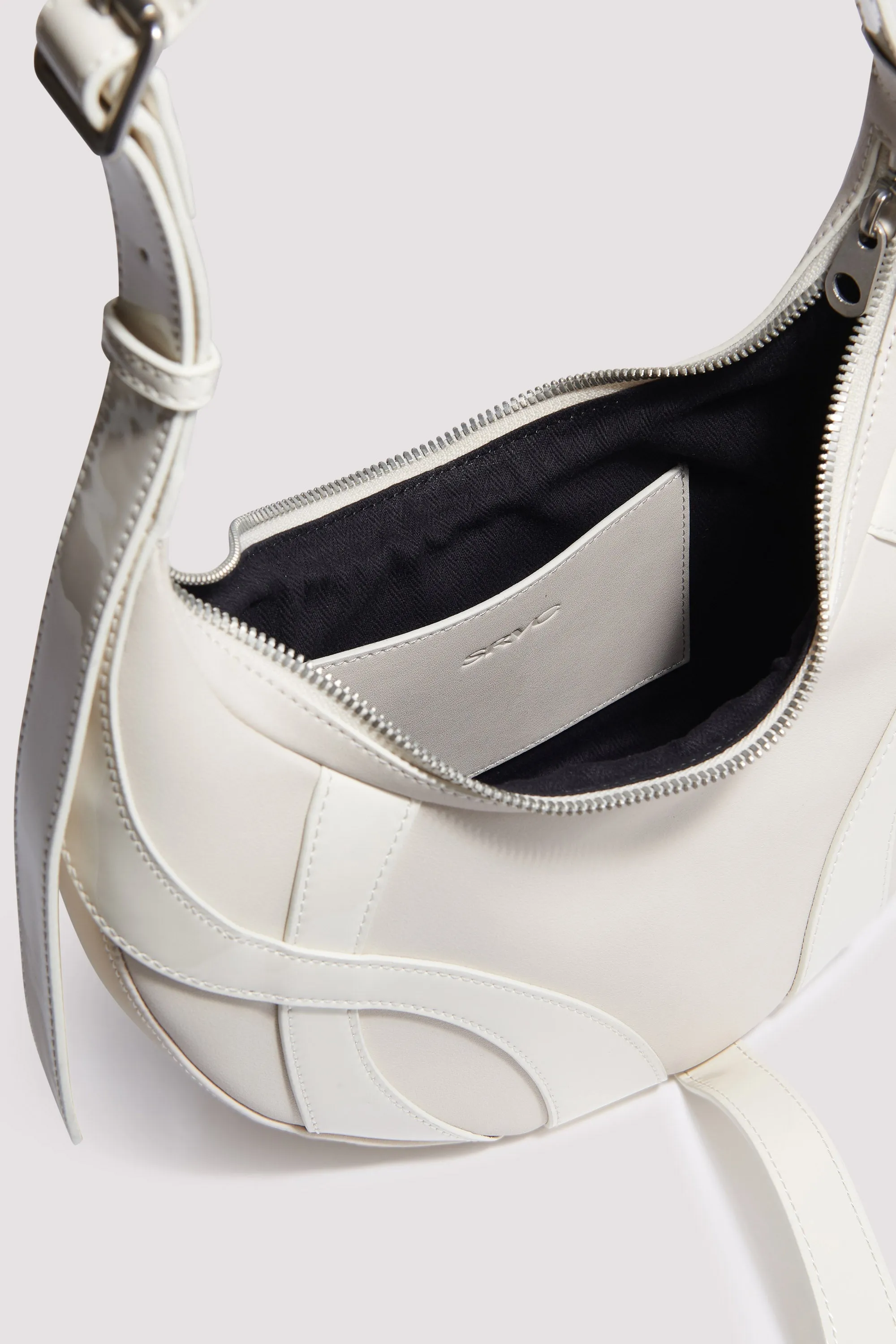 SRVC  White Cable Cross Body Bag