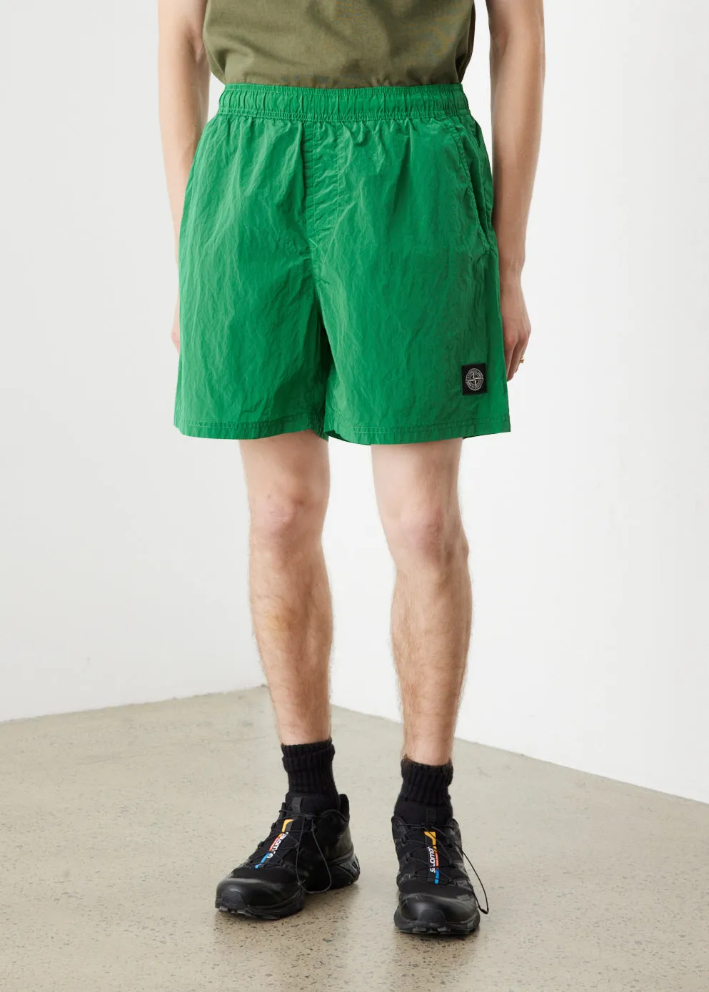 Stone Island -  Compass Patch Swim Shorts - Shorts