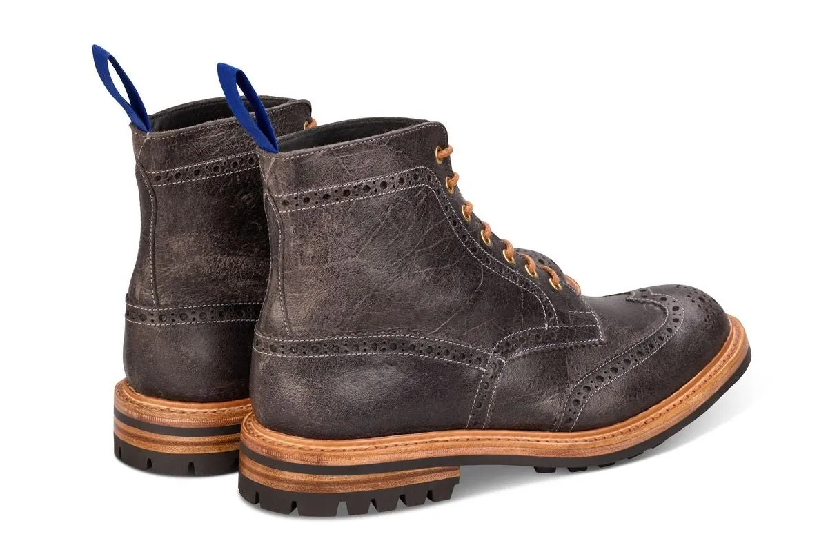 Stow Country Boot - Winter Smoke Pull-Up Full Grain Tricker's Exclusive)