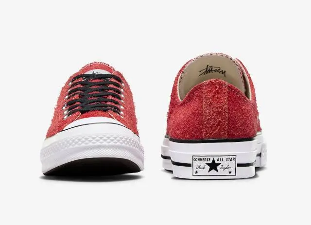 Stussy x Converse Chuck 70 Ox Poppy Red