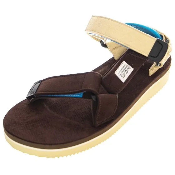 SUICOKE Womens Depa-Ecs Brown / Cream Sandals