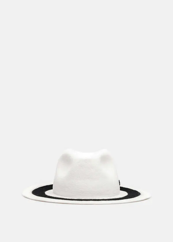 Telluride Wool Felt Banded Hat - White