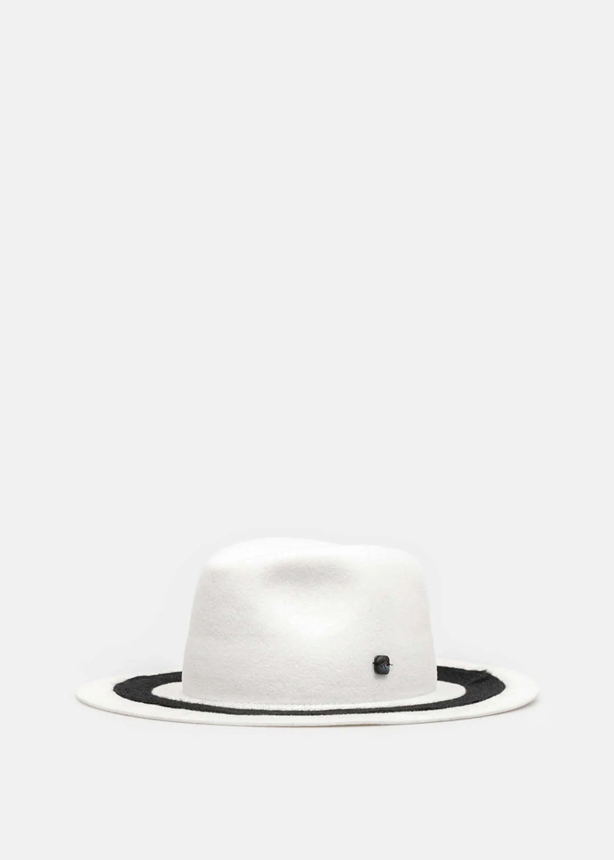 Telluride Wool Felt Banded Hat - White