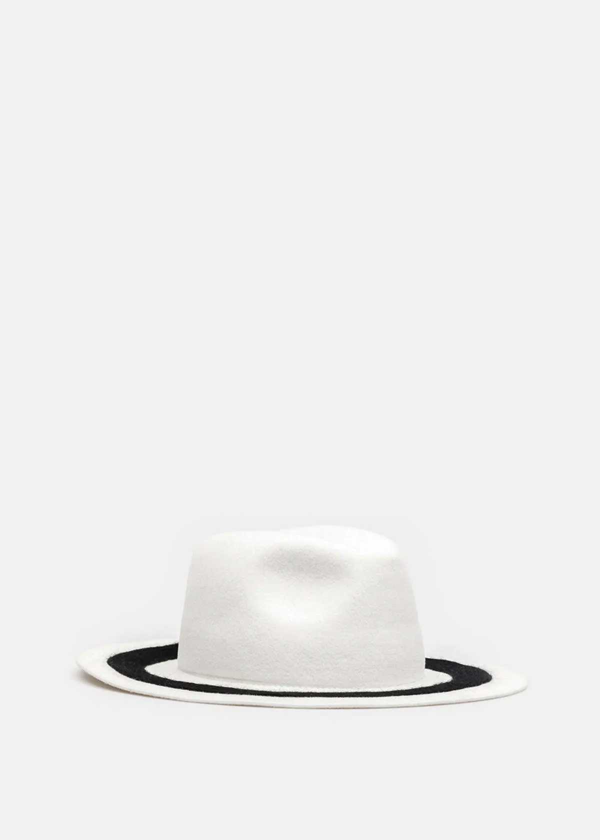 Telluride Wool Felt Banded Hat - White