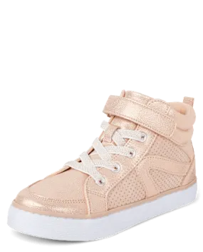 The Children's Place Girls Glitter High Top Sneakers