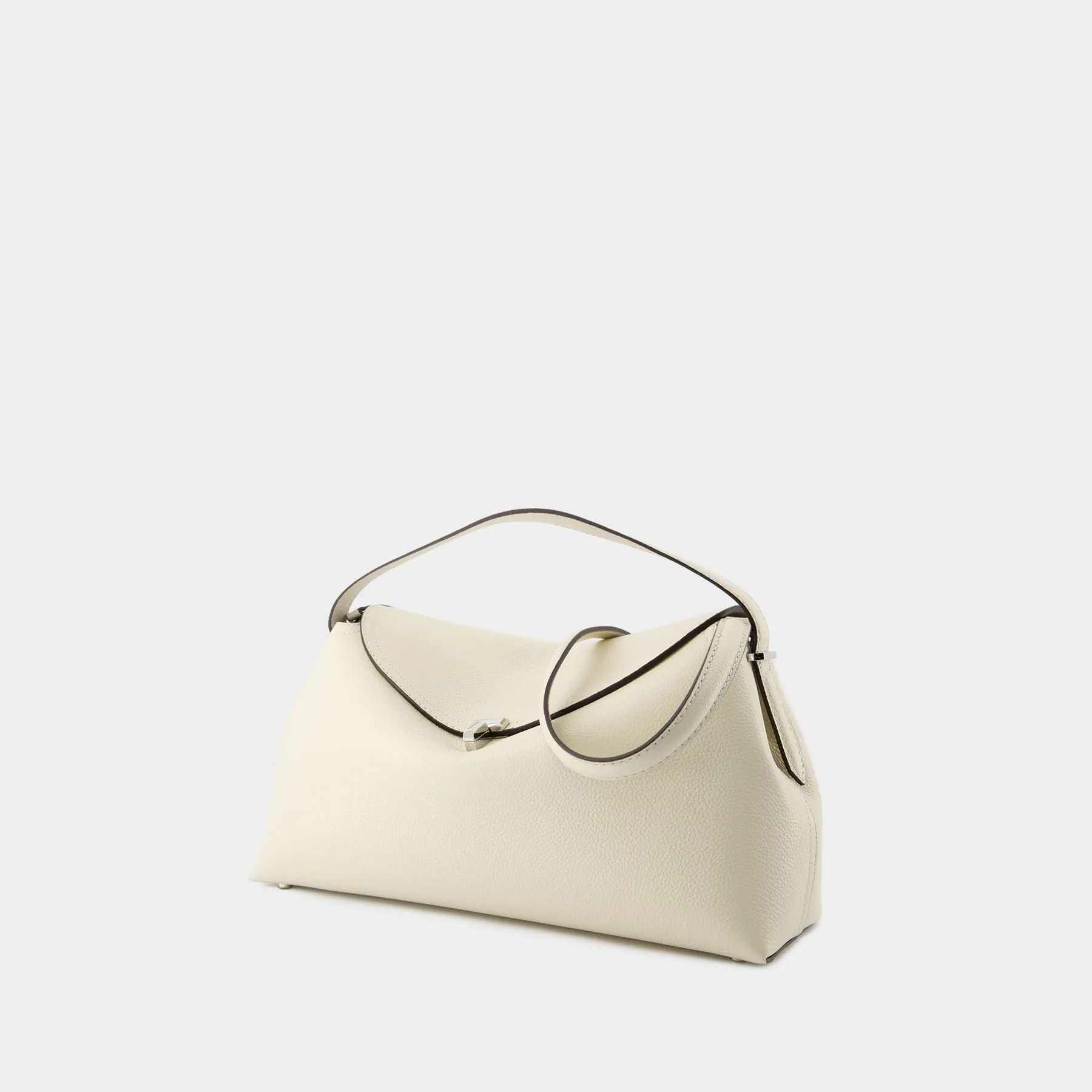 TOTEME  T Lock Top Handle Bag - TOTEME - Leather - Milk