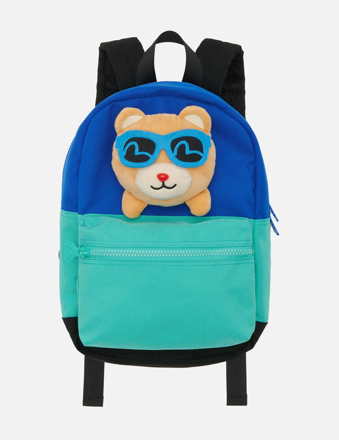 Two-tone Backpack with 3D Bear